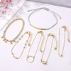 Love Rhinestone Nappel Culleging Style Fashion e semplice set di braccialetti a 6 pezzi multistrato