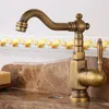 Zlew łazienki krany 1PCS 360 ° Basen kran zabytkowy mosiądz woda kranowa kąpiel pokład montowany Mikser Wysokie