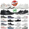 97 Chaussures De Course Hommes Femmes air max 97s Triple Noir Blanc Or Ruban Bullet Formateurs Sports Baskets