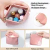 Sacs de rangement Mini Cosmetic Pouch Travel Lipstick Organisateur Portable Makeup Femmes Small Purse Apiloproof Pu Leather Clutch