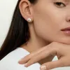 Stud Earrings Delicate 10mm Colorful Enamel Paved White Cubic Zirconia Gold Plated Color Cute Earring For Women Fashion Jewelry