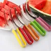 Kitchen accessories gadgets 304 stainless steel watermelon crafts slicer knife core fruit and vegetable tools 240415