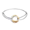 Bracelettes et femmes bracelets Trinity Bracethands, bracelet à trois anneaux, bracelet à la mode et minimaliste en acier inoxydable à trois anneaux