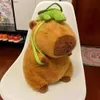 Plush Dolls Capybara Plush Simulation Capybara anime Toy Toy Toy Cute Capybara Plush Toy with backpack setting Animal Stuped Doll Y240415