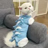 Trajes de gato traje de recuperação de gatinho para abdômen protetor de feridas anti lambida cone e-colar alternativa gatos femininos masculinos
