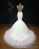 Vestidos de novia de encaje de encaje de lujo Vestidos de boda de Swineging V Cape de barrido Bateau Capilla hecha Capilla de novia de boda 2024 más nuevo