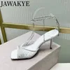 Slipper Sommer Elegantes Kristallgitter Peep Zehen Frauen Sandalen Landebahn Hochzeitspumpen High Heels formelle luxuriöse Frauenkleiderschuhe für