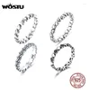 Cluster Rings Wostu Authentic 925 Sterling Silver 6 Style Stapble Party Stars for Women Original Brand Jewelry Gift 7151