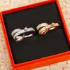 H Logo Ring Cross Classics Ring Designer Brand Replica Luxe Fine Jewelry Designer Brand Logo met Box K Gold Valentines Verjaardag