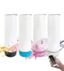 20oz sublimering Bluetooth -högtalare Tumbler Straight Tumbler Wireless Intelligent Music Cups rostfritt stål smart vattenflaska wit9836816