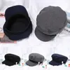 Berets unisex poczuł płaski czapki czapki ośmioboczne czapki beret żeńskie kadet hat hat gatsby kapitan