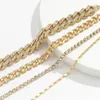 Mix Cuban Link Chain Out Zircon Tenniskette Armbänder für Frauen Punk Vintage Silber Gold 4pcs/Set HipHop Bling Crystal Armband Geschenke