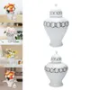 Bottiglie di stoccaggio Vaso in ceramica Organizzatore di display Centrotavola Tempo di porcellana Ginger Porcelana per scrivania