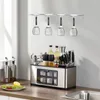 Kitchen Storage Acrylic Cup Holder Wine Glass Rack Stand Hanging Goblet Bar Hanger Shelf