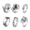 Ling Snake Old Par Skull Head Poker A Card Love Dice Men's and Women's Ring