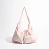 Sznurka Mabula wielokrotne użycie damskiej różowej wielonoślą torba na ramię swobodne lekkie sklepy zakupowe torebka prosta torebka