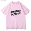 Herren-T-Shirts Anuel aa Hasta la Muerte Herren Kurzärmeled Hip Hop O-Neck Baumwolle Lustiges T-Shirt Harajuku Top Street Kleidung YQ240415