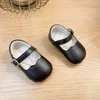 First Walkers Cute Baby Girl Shoes For Bor Princess Solid Color PU Leather Soft Tole Flats Non-Slip Crib