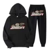 2024 Hoodie Hoodie Trapstar Tracksuit Rainbow Hoodedembroidy Lettre en peluche Décoration épais hommes et femmes Sports de sport Costume à fermeture éclair BH668