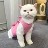 Trajes de gato traje de recuperação de gatinho para abdômen protetor de feridas anti lambida cone e-colar alternativa gatos femininos masculinos