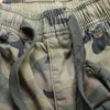 Erkek pantolon kamuflaj düzenli uygun yürüyüş erkek kargo pantolon Camo Kış Koreli açık büyük boy pantolonlar 240401