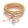 Korean Jewelry World Personality Multi-layer Corn Chain Notes with Diamond Set Fried Dough Twists Bracelet