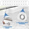 Shower Curtains Curtain Clear EVA Bathing Bathroom Metal Grommet Holes With 12