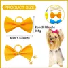 Hondenkleding 10 stks Bulk Pet Hair Accessories Solid Color Polka Dot Bow met rubberen band schattige verzorgingsproducten levering