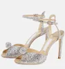 Summer Women High Heels Platforma Sandał Sandal Białe sandały satynowe z ogółem ozdobnym Pearl Pasp Pasp Pumpy Bride Pumps