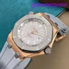 AP Sports Wall Watch Royal Oak Offshore Series 15711 Rose Gold Limited Edition Back Transparent Fashion Fashion Leisure Business Sports Mechanical Diving Watch