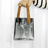 Vases Grey Glass Handbag Vase For Home Decor Modern Art Flower Centerpieces Living Room Kitchen Office Wedding