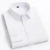 Big Size Long Sleeve Solid Color Regular Fit Casual Business White Black Dress Shirt 8XL 9XL 10XL 11XL160KG Formal Office Shirts 240415