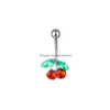 Navel Bell Button Rings Yyjff D0203 Bowknot Belly Stud Mix Colors Drop Leverans smycken Body Dhexf