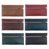 Leather Pencil Bag Phone Coin Zipper Pen For Case Retro Businessmen Ar