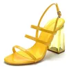 Casual Shoes Transparent High-heeled Sandals French Thick Heel Buckle Sexy Ins Tide Roman Womans