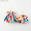 Clothing Sets Summer Baby Girls Clothing Sets Suspender Top Color Matching Floral Vest + ChildrenS Casual Pants Little Kids Clothes Suit Y240415