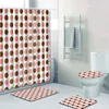Mattes de bain Zeegle Mat et rideau de douche Ensemble de toilettes de salle de bain antidérapante Pied non piédestal Rapis 4pcs