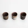 Cups Saucers Retro Coarse Pottery Straight Cup Japanese Style Ceramic Teacup Tea Set Master Single
