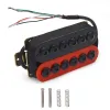 Cables Electric Guitar Humbucker Pickups Adjustable Metal Double Coil Guitar Punk with 4 Conduct Cable/Coil Splitting Black/Red