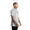 Mens T-shirts Mens Tshirt Stripe Style Round Neck Short Sleeve Shirt Casual Fashion T-shirt med 4 färger Asiatisk storlek