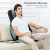 Snailax Full Body Massage Chair Cushion - Shiatsu Kneading Seat Massager with Heat and Compression for Back, Neck, Shoulders - Portable Design for Relaxation at Home