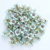 Flores decorativas 50pcs 2 cm colorido mini margarida floresta de seda de seda para coroa decoração de casamento decoração de casa de guirlanda de guirlanda diy artesanato