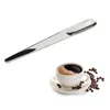 Coffee Scoops Style Italian Signring Spoon Design Flat Design pour mélanger les outils en acier inoxydable Cuisine à la maison