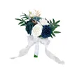 Hochzeitsblumen Gefälschte Blume Vintage künstliche Seidenbrautbrautjungfern Halten Bouquet Home Dekoration