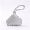 Evening Bags 4 Colors Soft Beaded Women Bag Cover Open Style Lady Wedding Triangle Glitter Handbag Purse For Year Gift Clutch