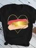 Magliette da donna maglietta casual maglietta dolce amore cuori di San Valentino stampato maglietta harajuku t-shirt a manica corta