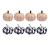 Decoratieve bloemen herfstoogst decor prop 8pcs kunstmatige pompoenen herfst ornamenten Halloween jurlap pumpkin thanksgiving banket huis