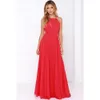 Mode Frauen Sommer ärmelloses Riemen o Hals Boho Kleider Casual Long Maxi Abendparty Strand Rückenfreier Sonnenbrenner 240415