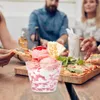 Engångskoppar Straws Clear Containers Plastic Dessert Glasses Bowl Pudding Container S Serving Party Lids Satsment Sundae