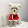 Dog Apparel Anxiety Vest Red Christmas Cape For Dogs Cats Small Puppy Warm Clothes